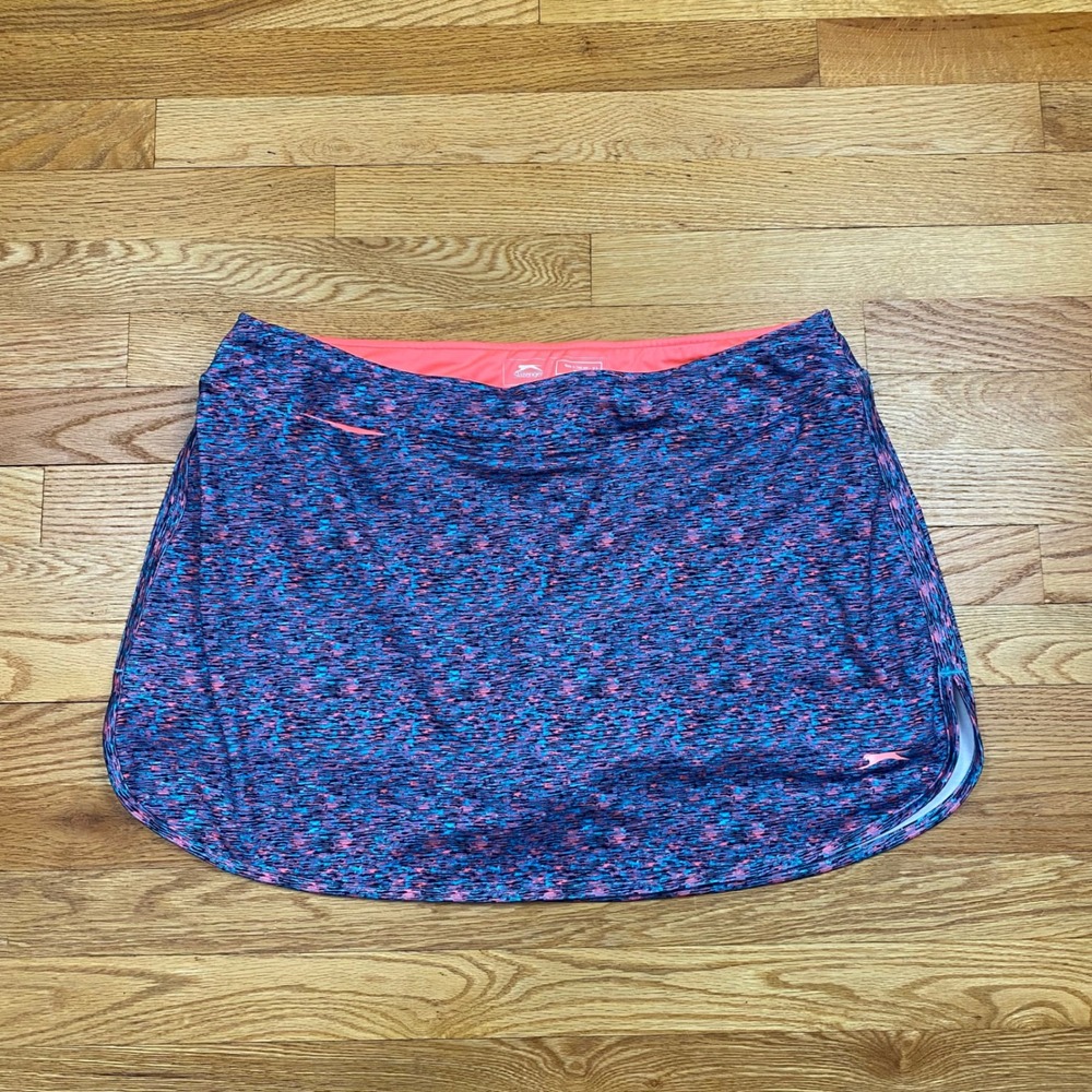 Slazenger Golf‎ Skort Women XL Blue Pink Space Dye Athletic Active Tennis Skirt